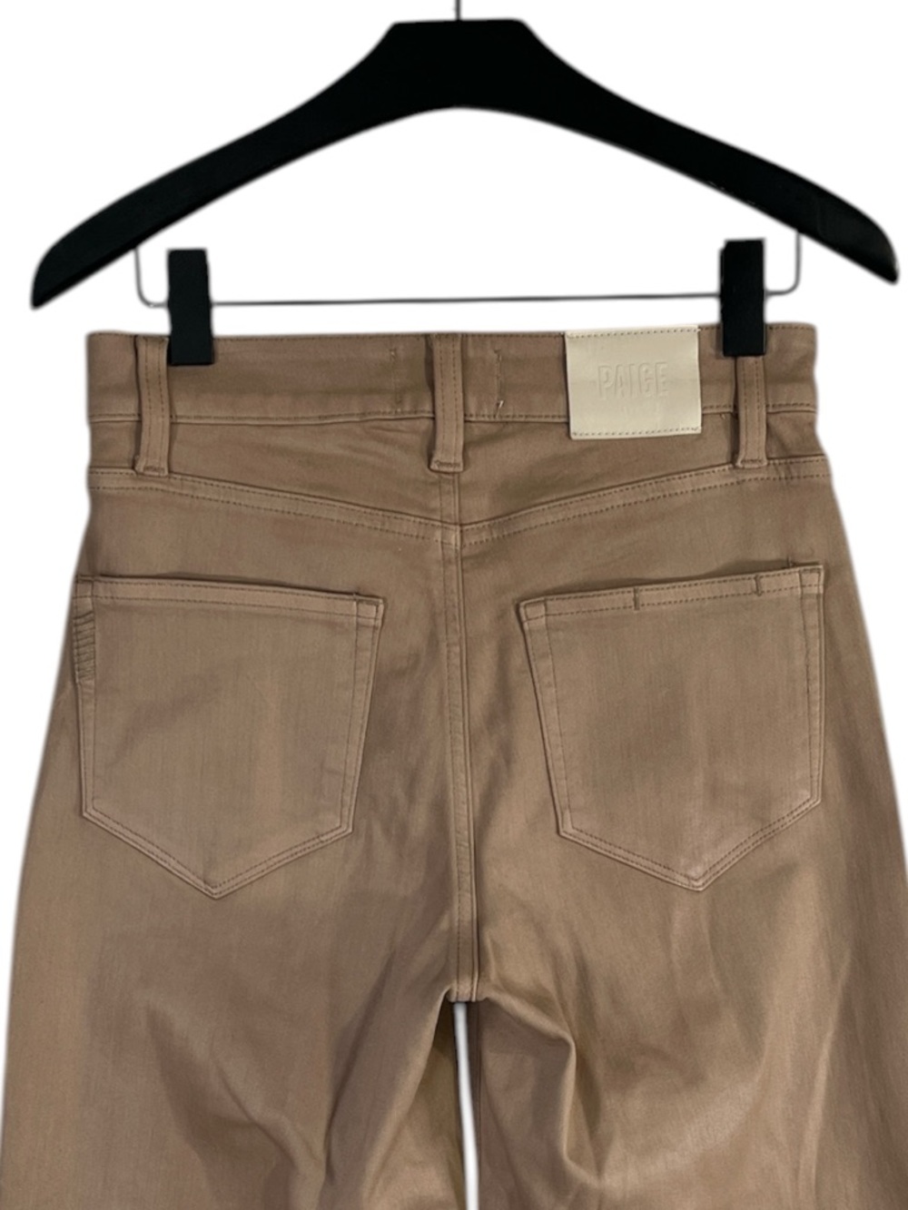Paige Anessa Coated Wide Leg Jean size 26 in French Latte - Picture 8 of 8